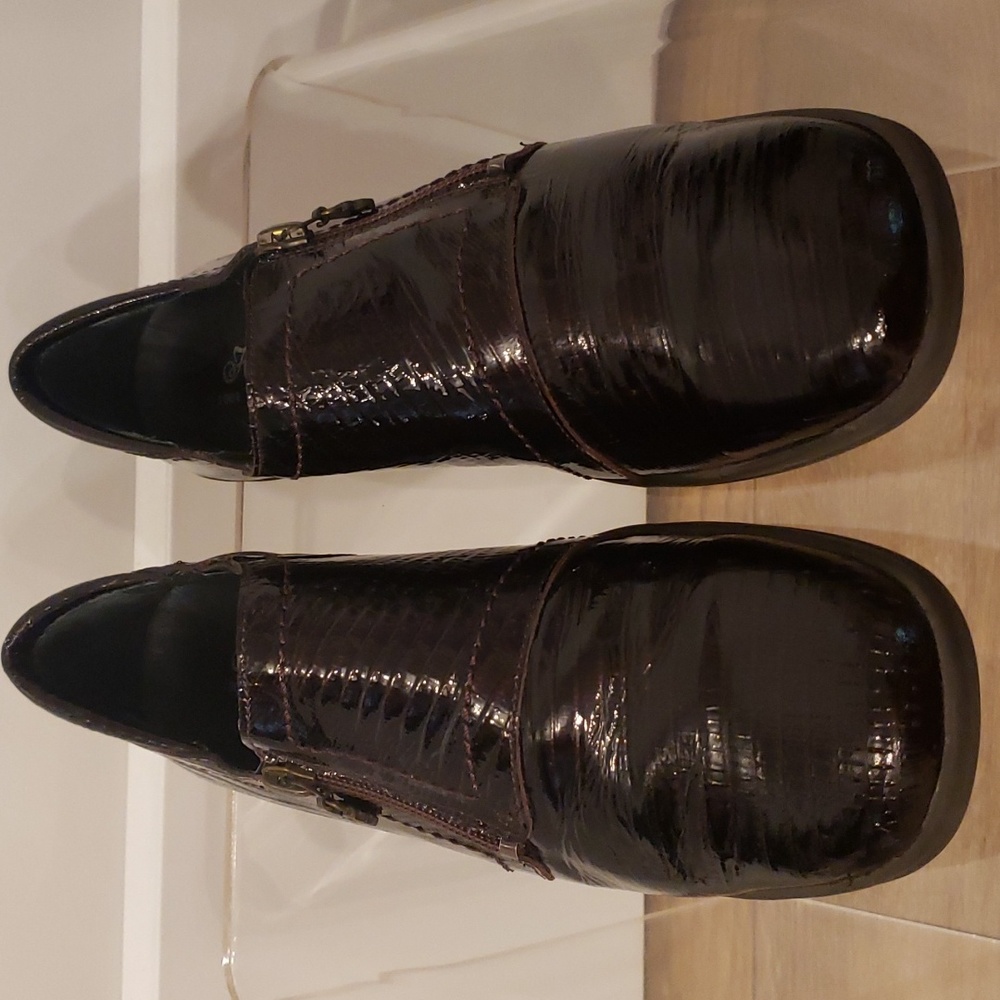 Helle Comfort Brown Leather Shoes Size 40